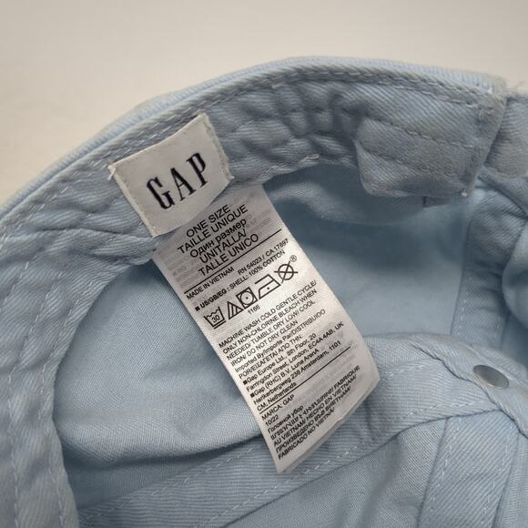 Gap Slideback Hat Blue One Size Adjustable Solid Blank Casual Outdoor - Picture 9 of 9